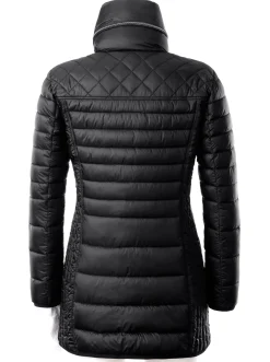 Jacken| Steppjacke mit dezentem Glanz schwarz