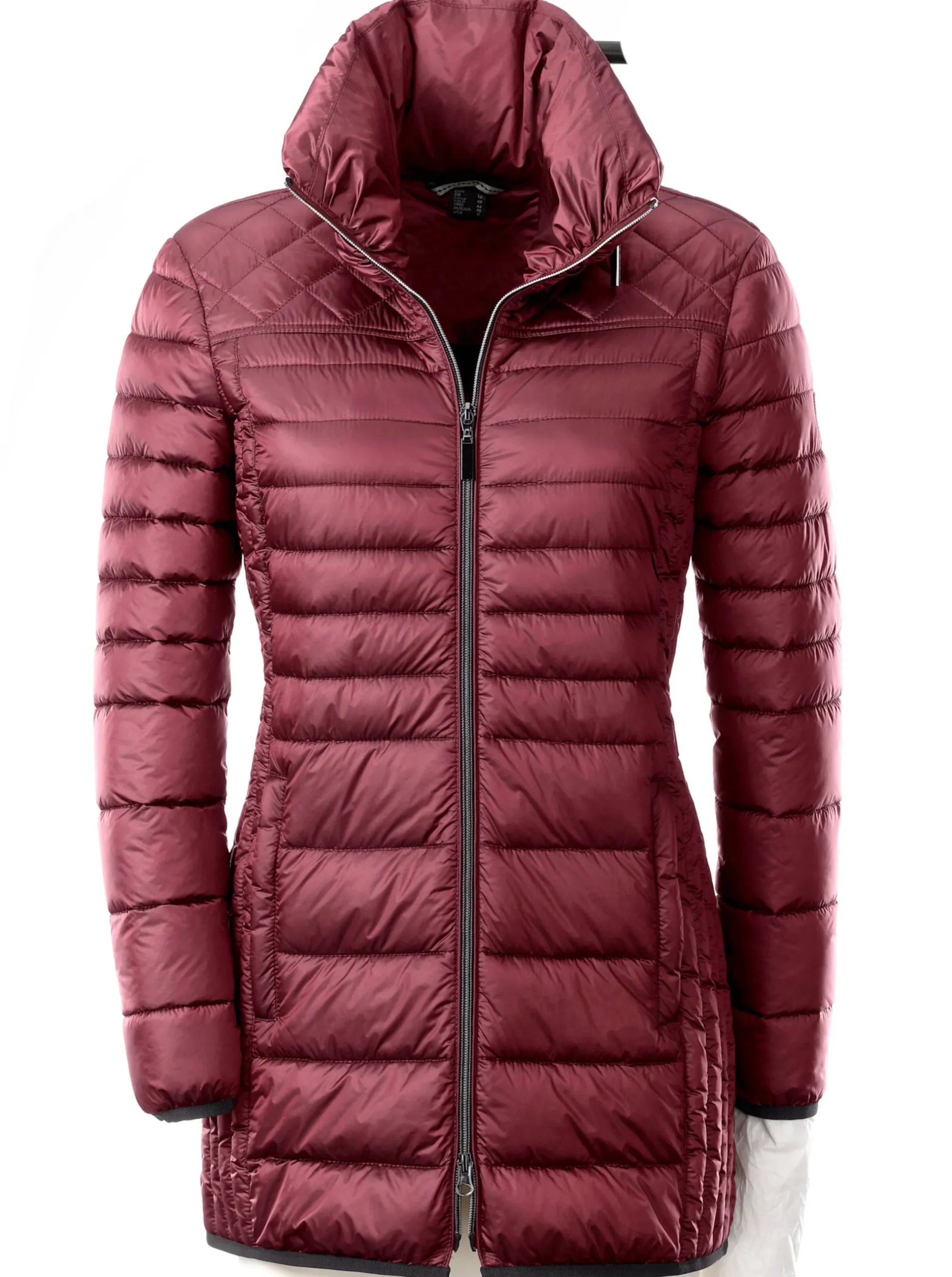 Jacken| Steppjacke mit dezentem Glanz bordeaux