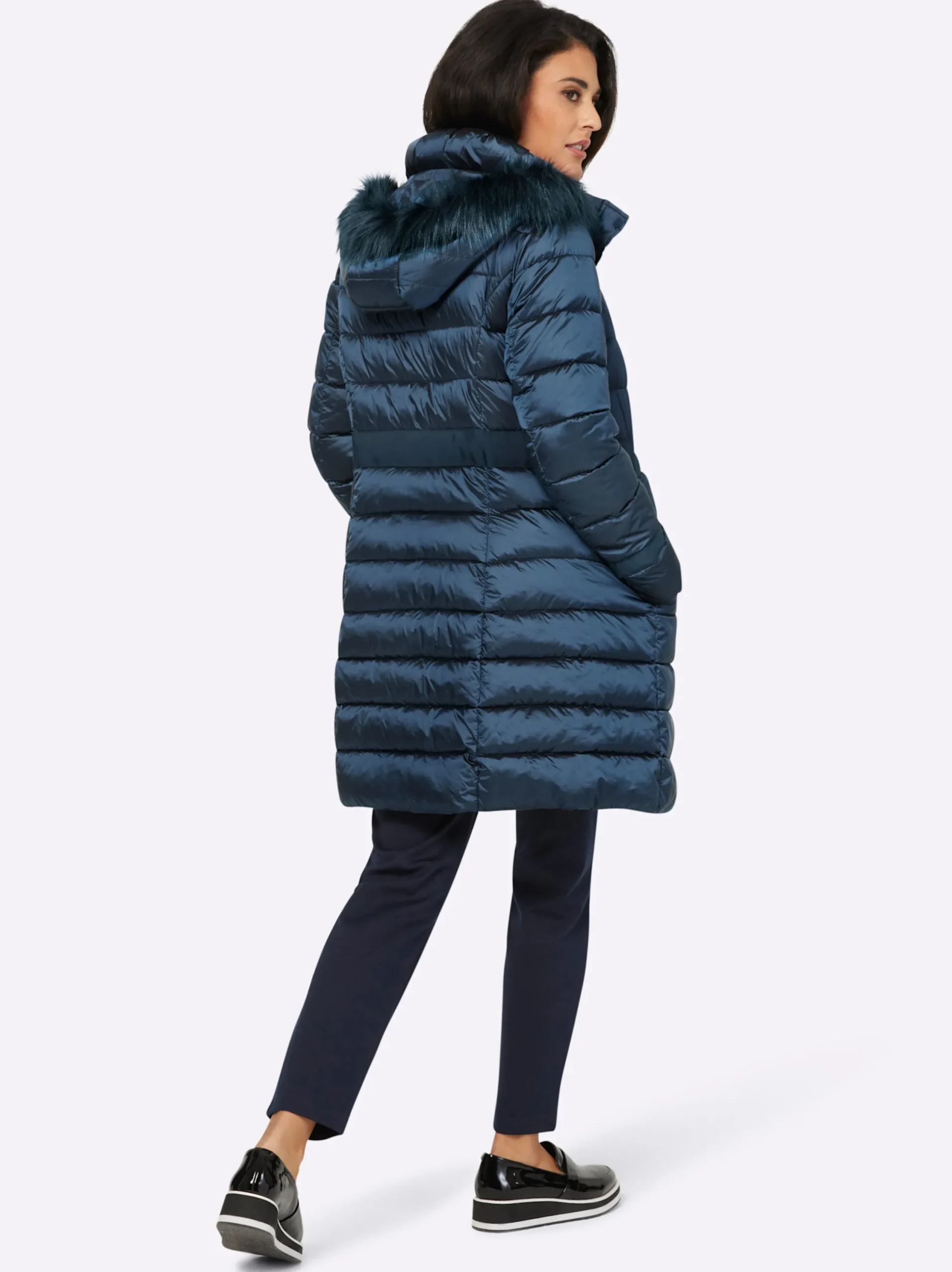 Mäntel| Steppmantel rauchblau