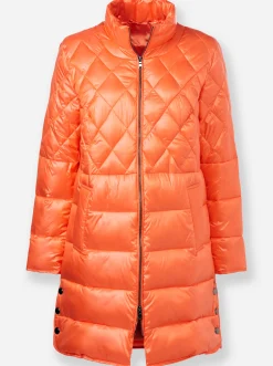 Mäntel|heine Steppmantel in Glanz-Optik orange