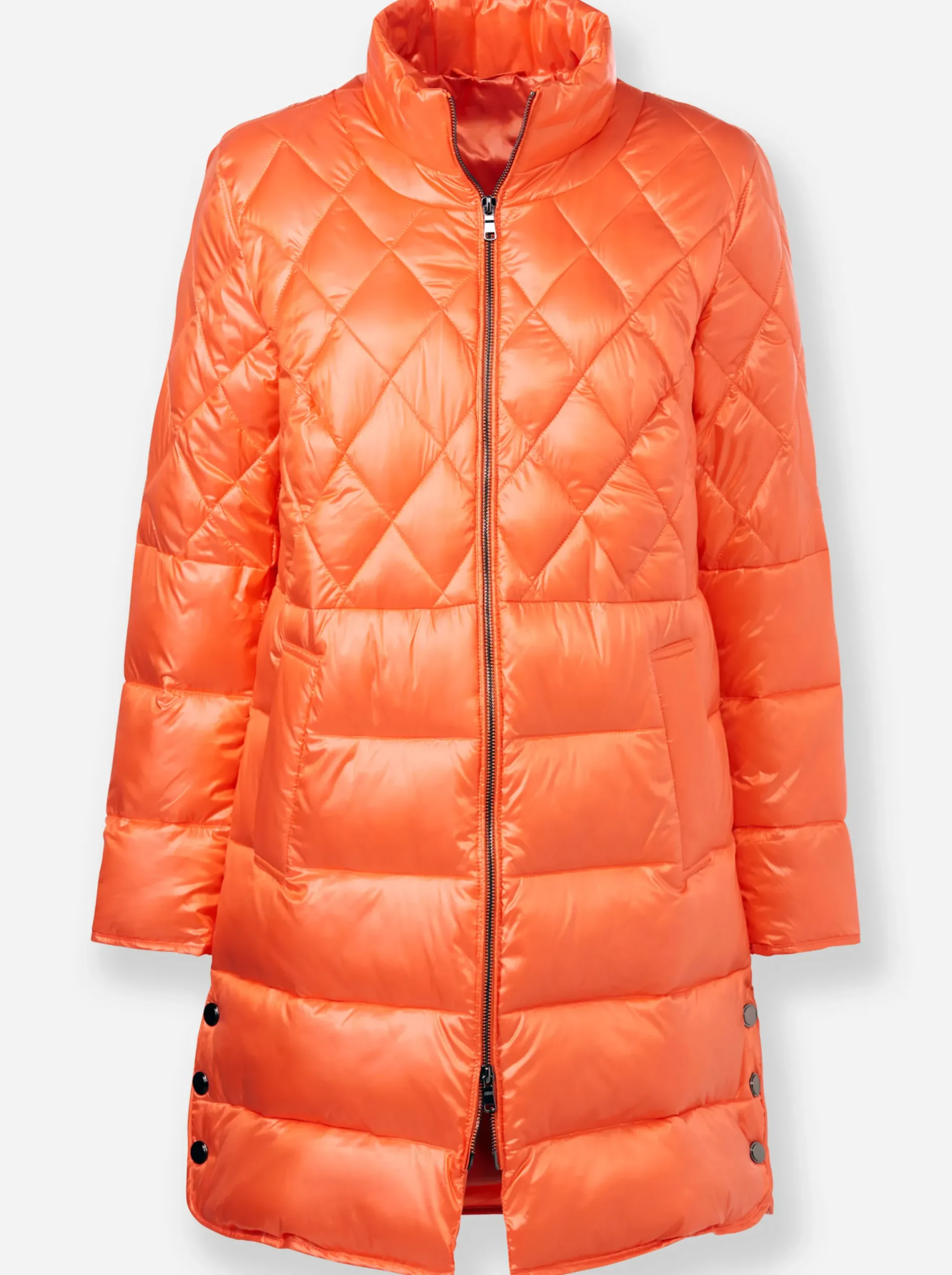 Mäntel|heine Steppmantel in Glanz-Optik orange