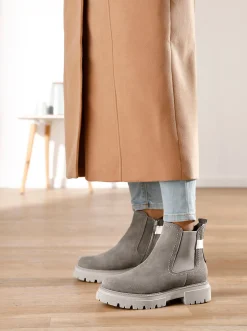 Stiefeletten|Stiefel|heine Stiefelette grau