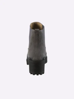 Stiefeletten|Stiefel|heine Stiefelette grau-bleu-metallic