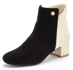 Stiefeletten|Stiefel|LASCANA Stiefelette schwarz/creme