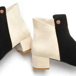 Stiefeletten|Stiefel|LASCANA Stiefelette schwarz/creme