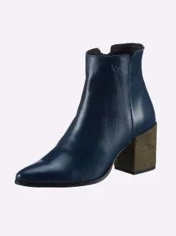 Stiefeletten|Stiefel|heine Stiefelette marine-grün