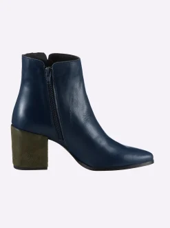 Stiefeletten|Stiefel|heine Stiefelette marine-grün