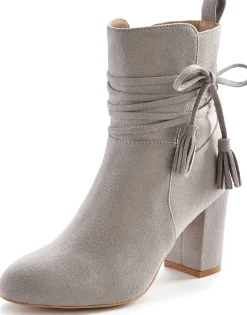 Stiefeletten|Stiefel|LASCANA Stiefelette hellgrau