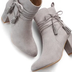 Stiefeletten|Stiefel|LASCANA Stiefelette hellgrau