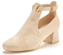 Stiefeletten|Stiefel|LASCANA Stiefelette beige