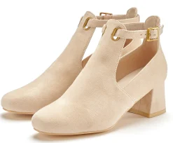 Stiefeletten|Stiefel|LASCANA Stiefelette beige
