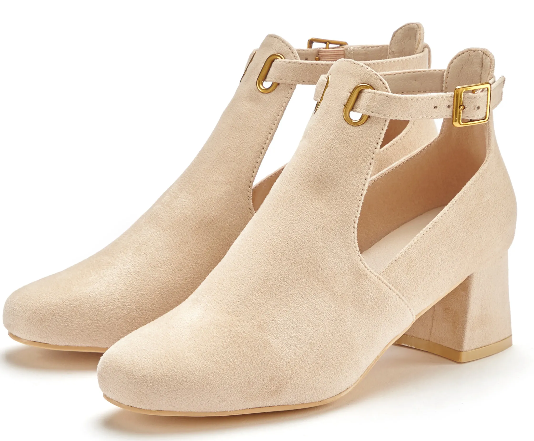 Stiefeletten|Stiefel|LASCANA Stiefelette beige