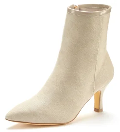 Stiefeletten|Stiefel|LASCANA Stiefelette beige