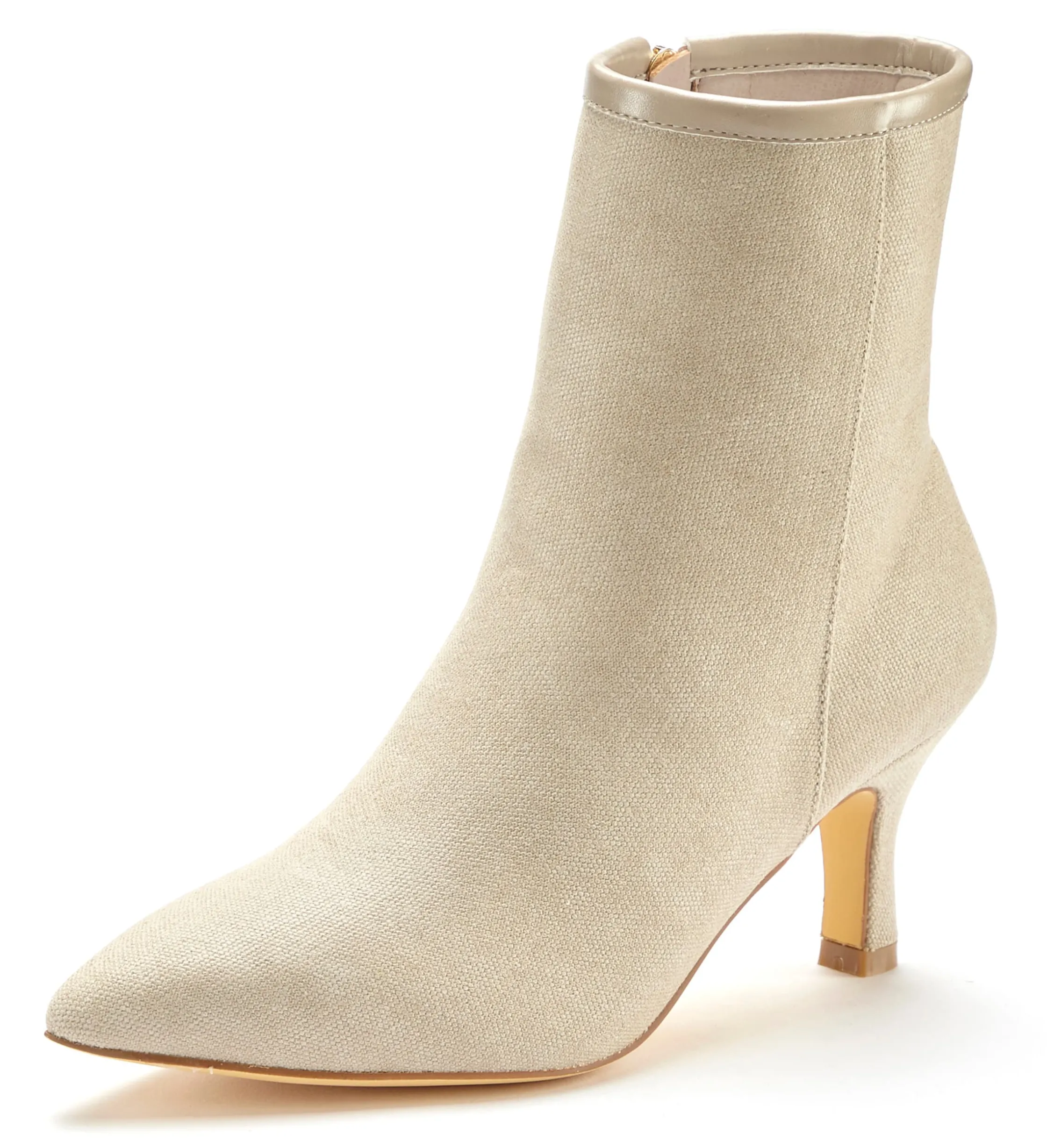 Stiefeletten|Stiefel|LASCANA Stiefelette beige