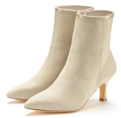 Stiefeletten|Stiefel|LASCANA Stiefelette beige