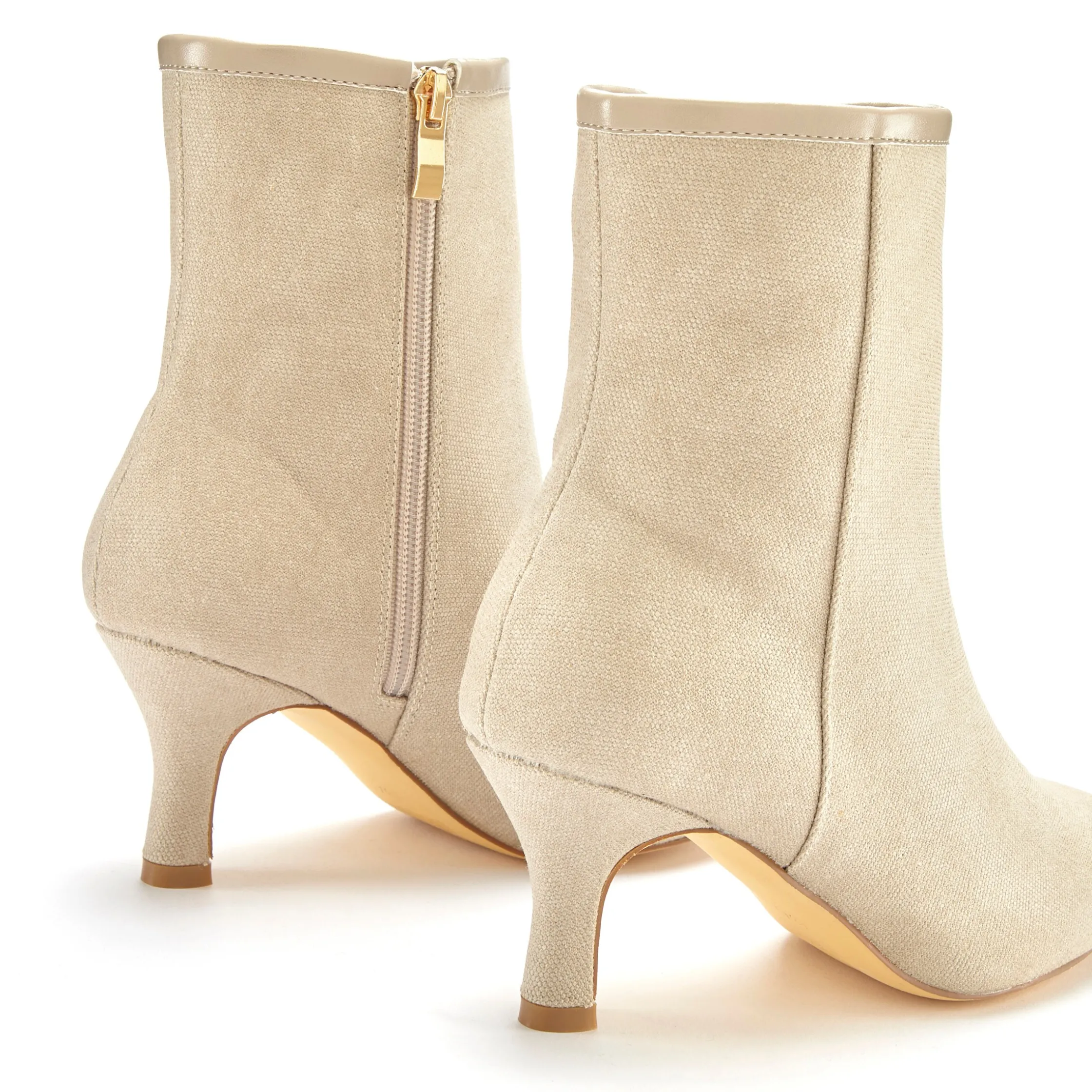 Stiefeletten|Stiefel|LASCANA Stiefelette beige