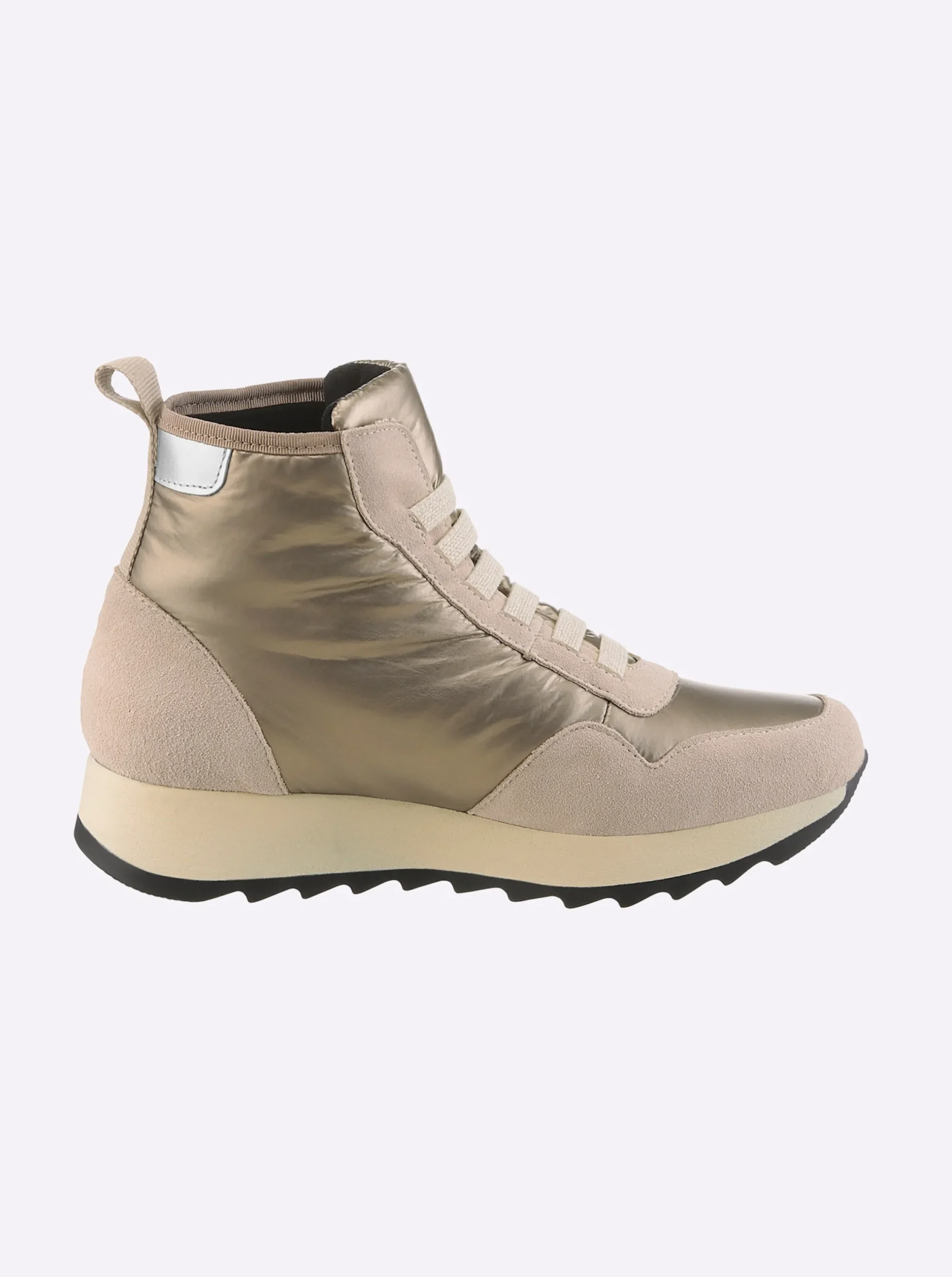 Stiefeletten|Stiefel|heine Stiefelette sand-taupe-metallic