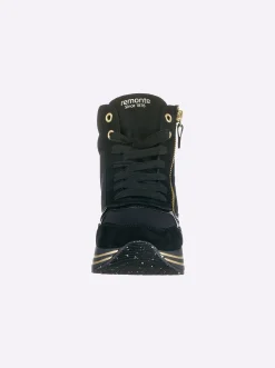 Stiefeletten|Stiefel|Remonte Stiefelette schwarz