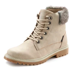 Stiefeletten|Stiefel|LASCANA Stiefelette beige