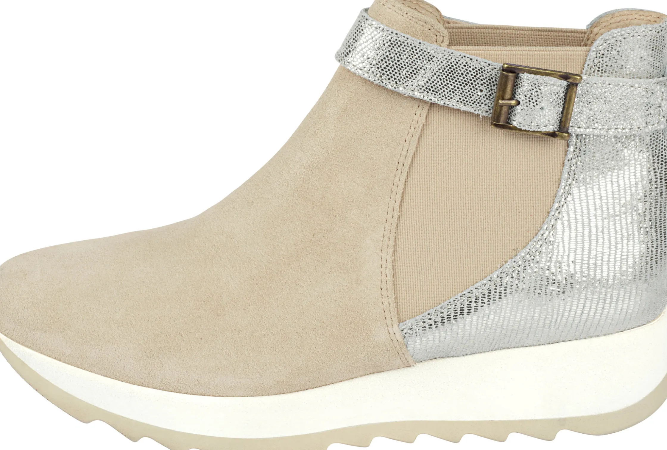 Stiefeletten|Stiefel|heine Stiefelette beige-champagner