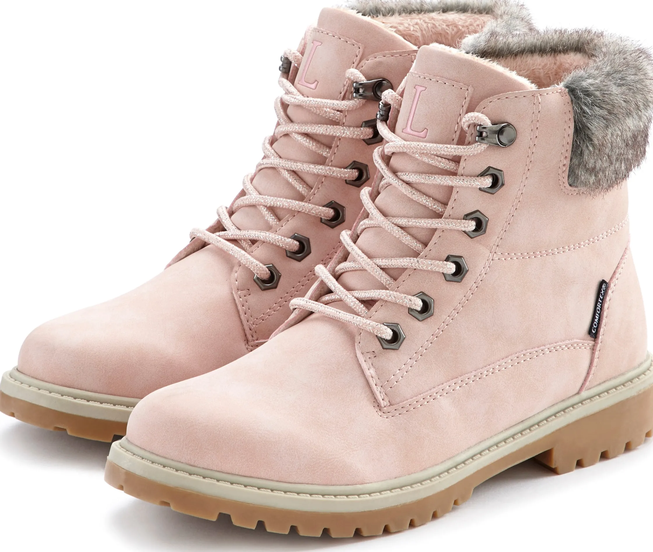 Stiefeletten|Stiefel|LASCANA Stiefelette rosé