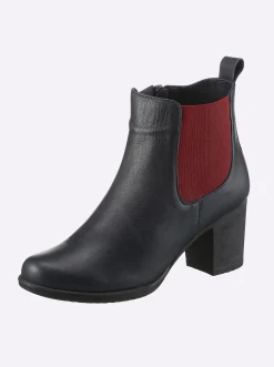 Stiefeletten|Stiefel|heine Stiefelette marine-bordeaux