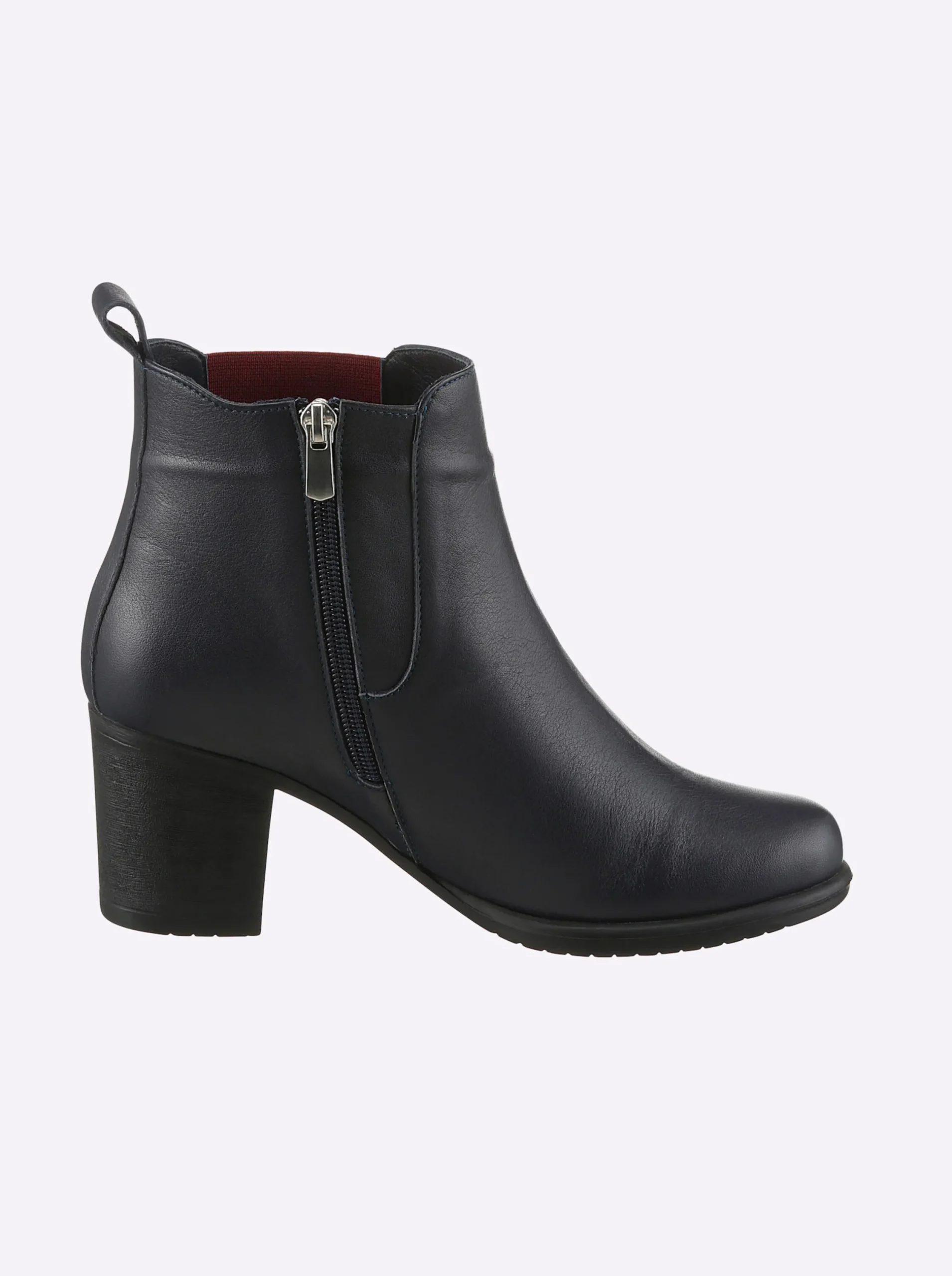 Stiefeletten|Stiefel|heine Stiefelette marine-bordeaux