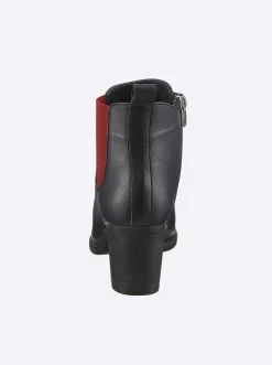 Stiefeletten|Stiefel|heine Stiefelette marine-bordeaux