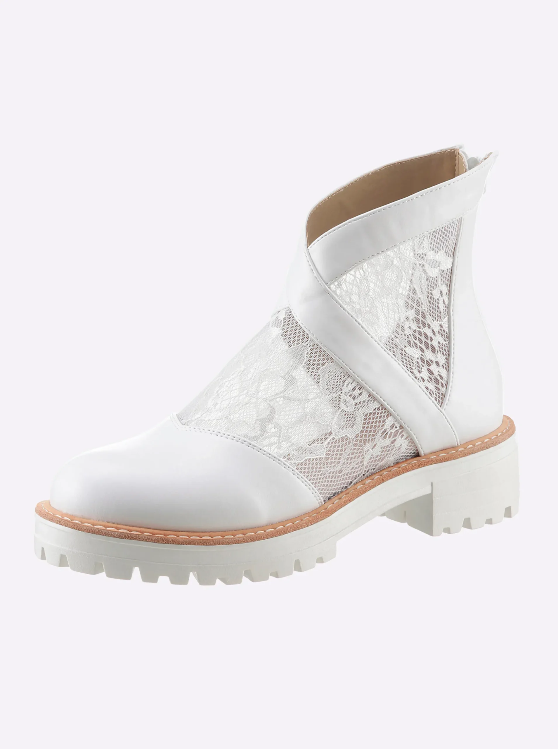 Stiefeletten|Stiefel|heine Stiefelette weiß