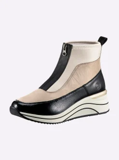 Stiefeletten|Stiefel|Remonte Stiefelette schwarz-weiß