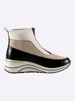 Stiefeletten|Stiefel|Remonte Stiefelette schwarz-weiß