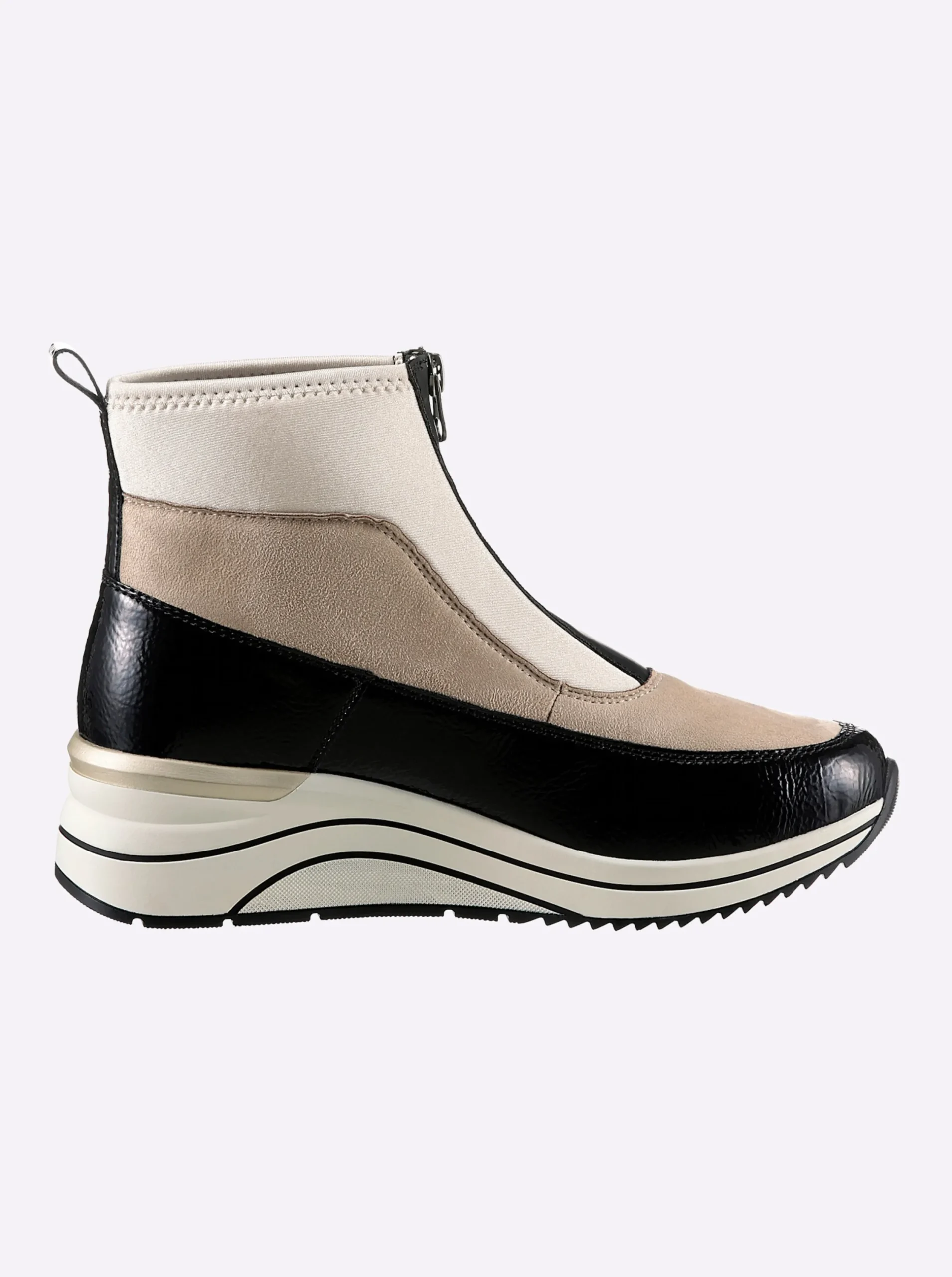Stiefeletten|Stiefel|Remonte Stiefelette schwarz-weiß
