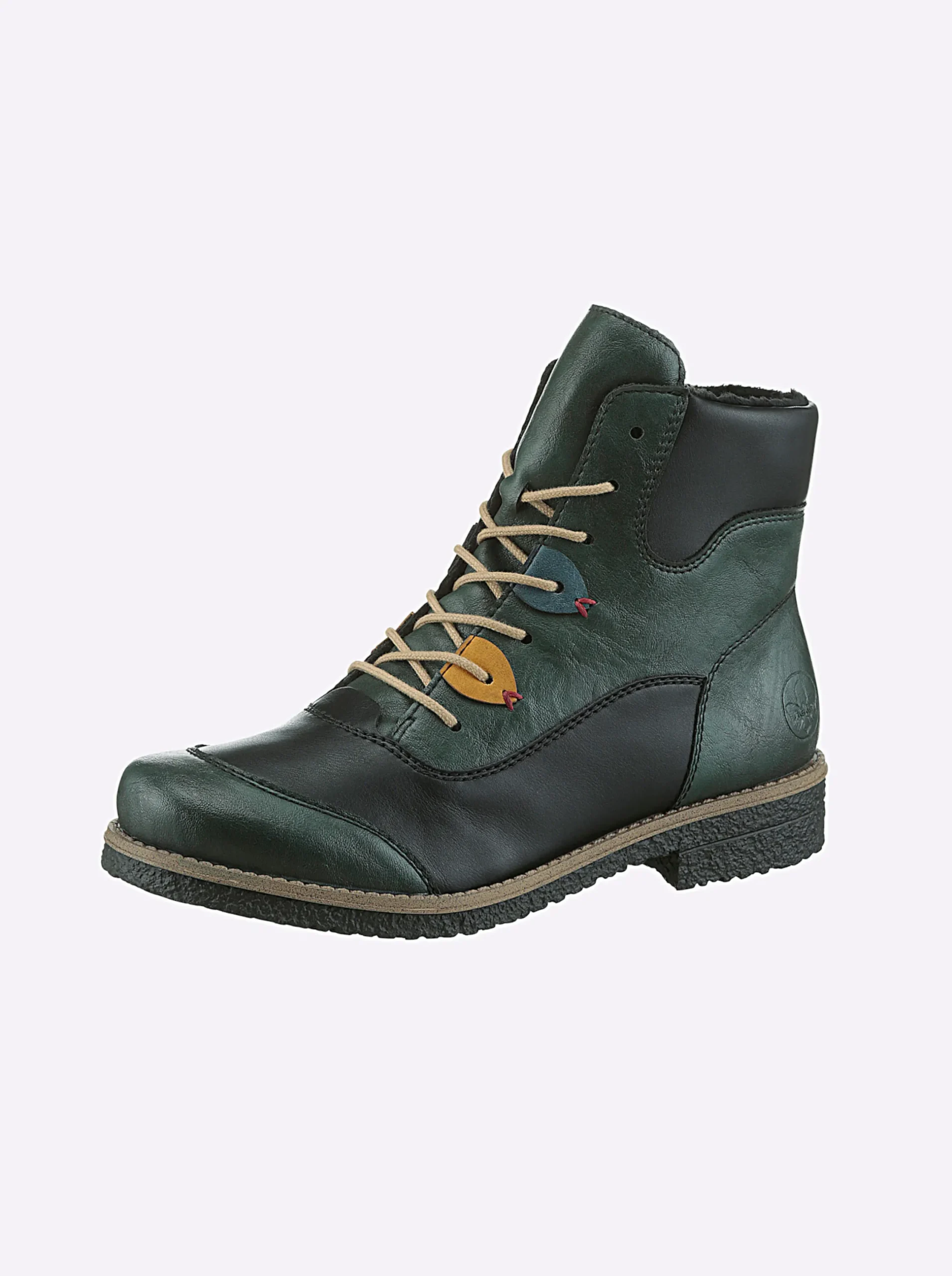 Stiefeletten|Stiefel|Rieker Stiefelette in Used-Optik jade