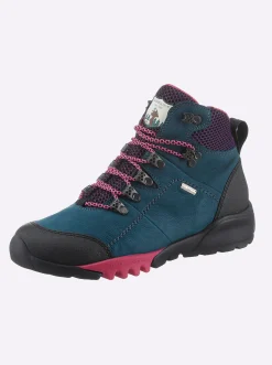 Stiefeletten|Stiefel|Waldläufer Stiefelette mit profilierter Laufsohle petrol