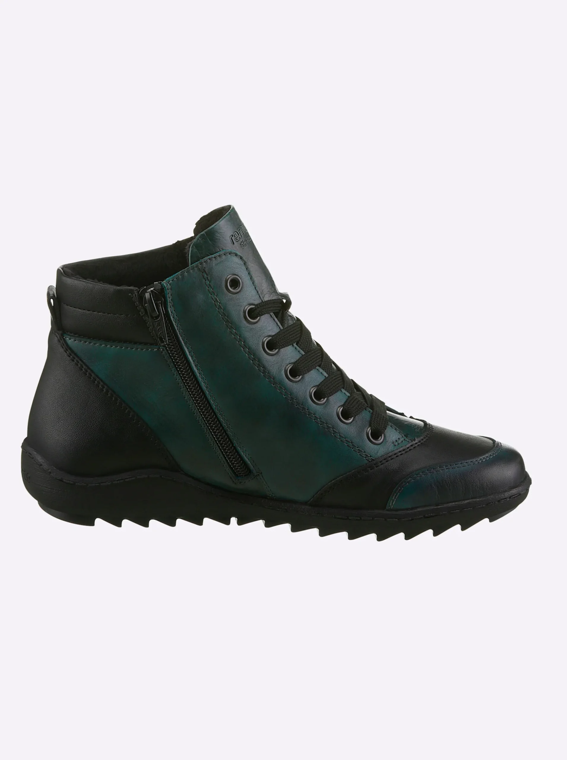 Stiefeletten|Stiefel|Remonte Stiefelette mit Reißverschluss dunkelgrün
