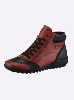 Stiefeletten|Stiefel|Remonte Stiefelette mit Reißverschluss dunkelrot
