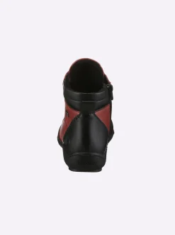 Stiefeletten|Stiefel|Remonte Stiefelette mit Reißverschluss dunkelrot