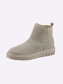 Stiefeletten|Stiefel|airsoft modern+ Stiefelette mit seitlichem Reißverschluss taupe