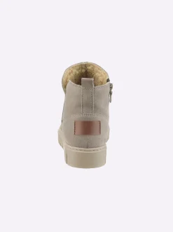 Stiefeletten|Stiefel|airsoft modern+ Stiefelette mit seitlichem Reißverschluss taupe