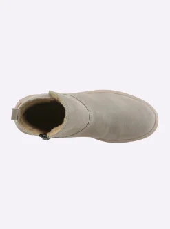 Stiefeletten|Stiefel|airsoft modern+ Stiefelette mit seitlichem Reißverschluss taupe