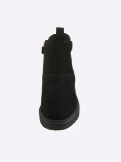 Stiefeletten|Stiefel|airsoft modern+ Stiefelette mit seitlichem Reißverschluss schwarz