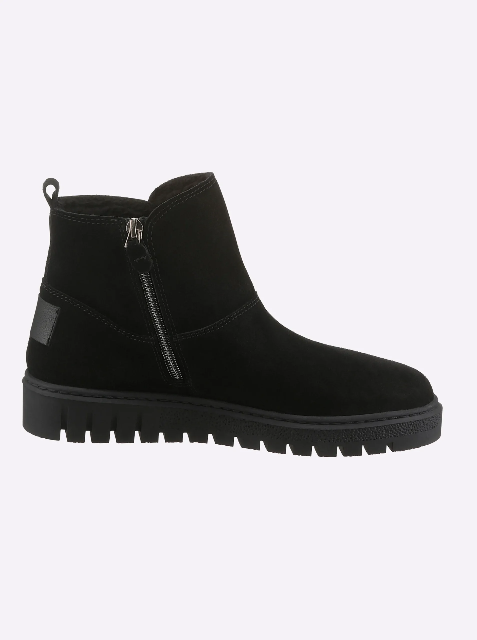Stiefeletten|Stiefel|airsoft modern+ Stiefelette mit seitlichem Reißverschluss schwarz