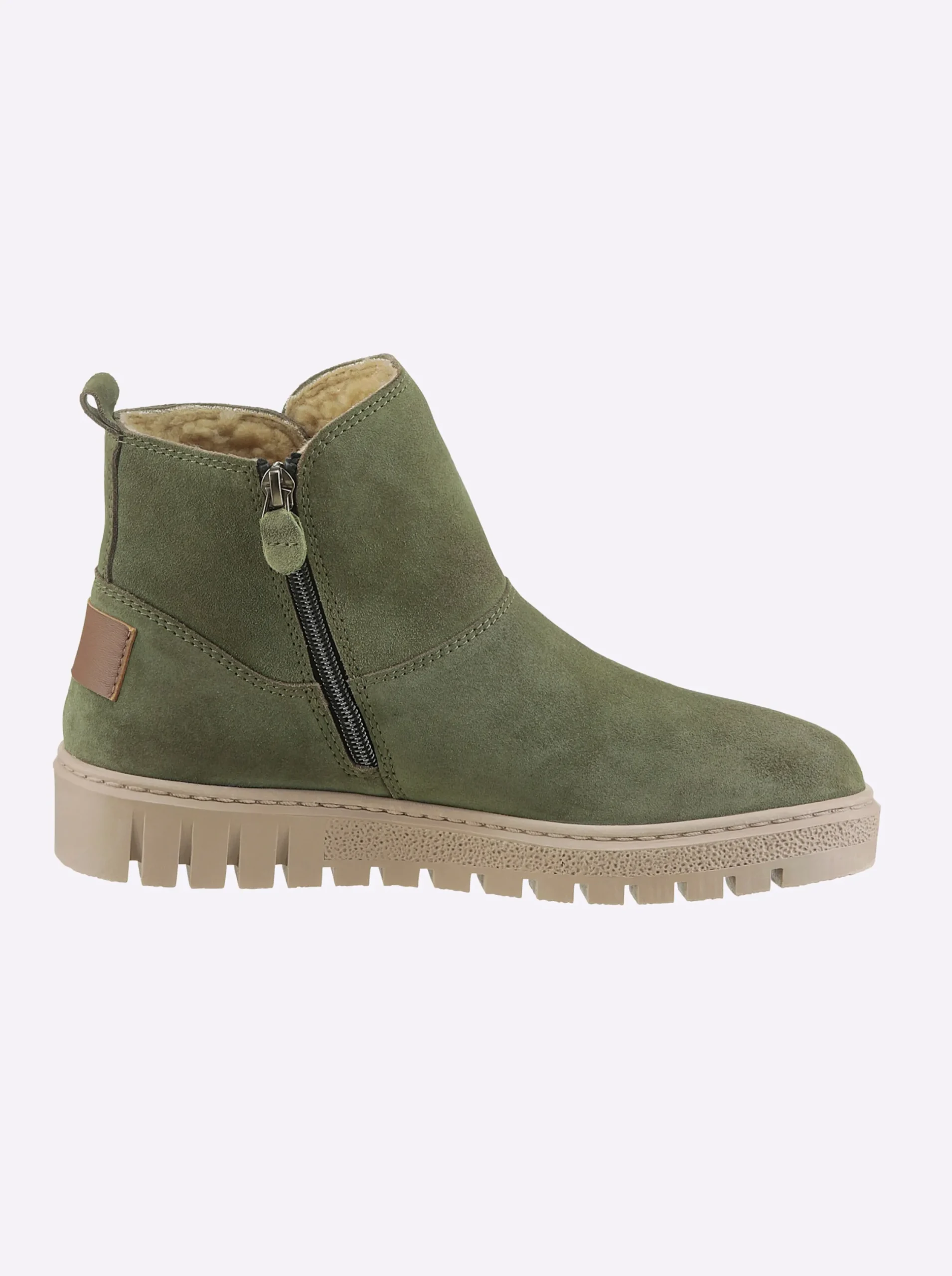 Stiefeletten|Stiefel|airsoft modern+ Stiefelette mit seitlichem Reißverschluss oliv