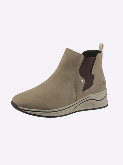 Stiefeletten|Stiefel|Rieker Stiefelette mit Wechselfußbett sesam