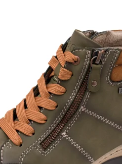 Stiefeletten|Stiefel|Jana Stiefelette mit Ziernähten khaki