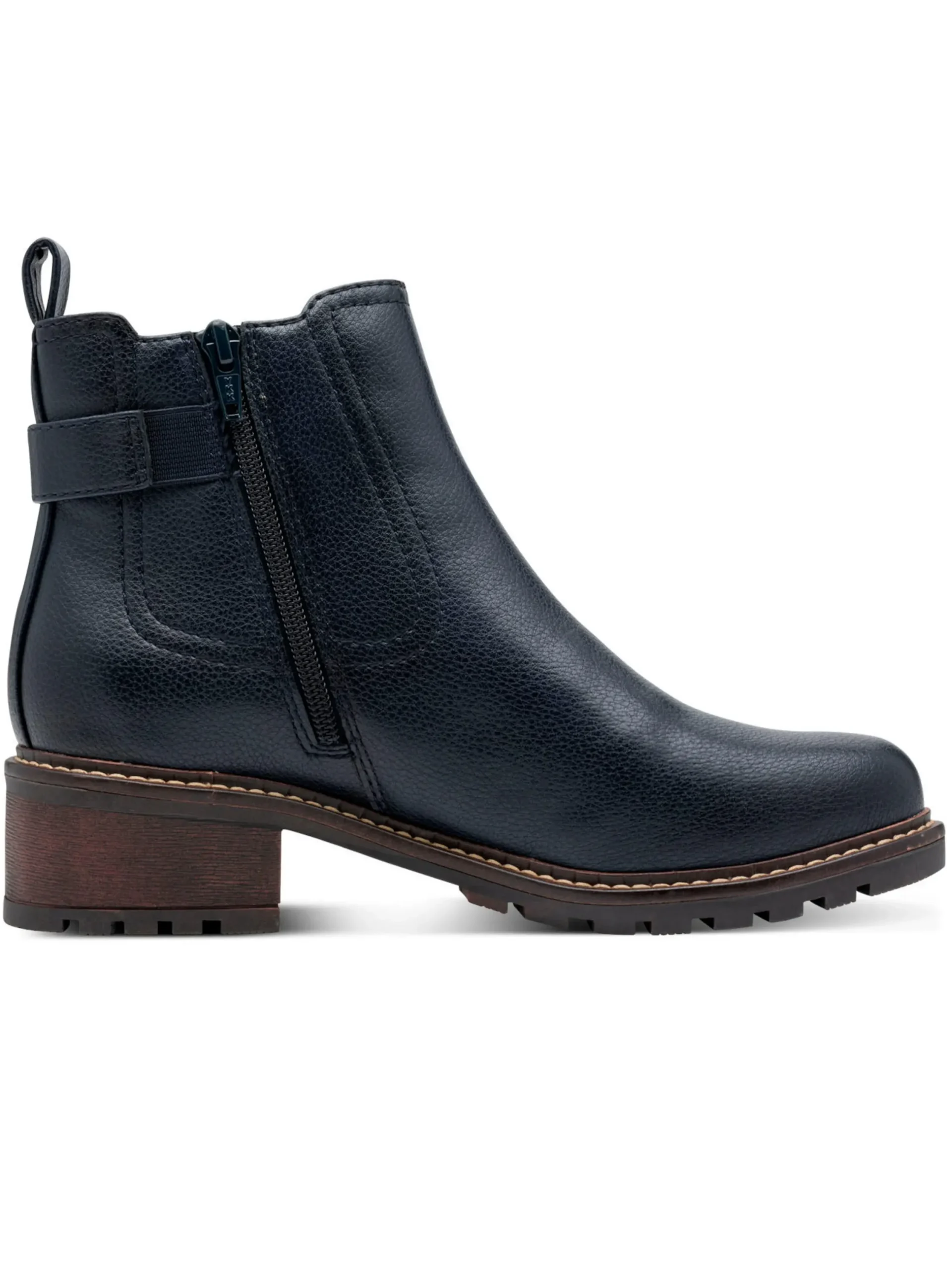 Stiefeletten|Stiefel|Jana Stiefelette mit Zierriegel nachtblau