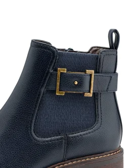 Stiefeletten|Stiefel|Jana Stiefelette mit Zierriegel nachtblau