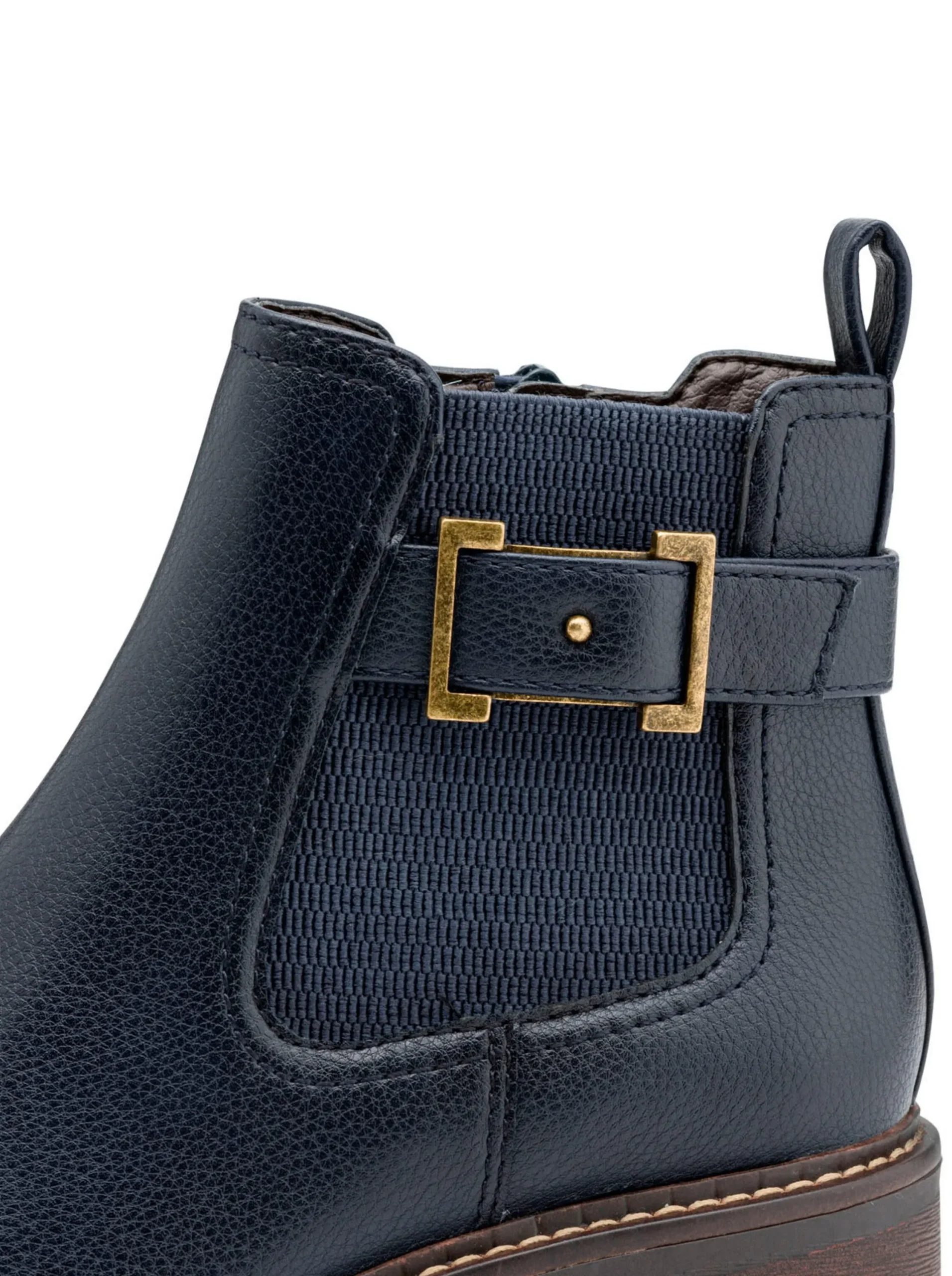 Stiefeletten|Stiefel|Jana Stiefelette mit Zierriegel nachtblau