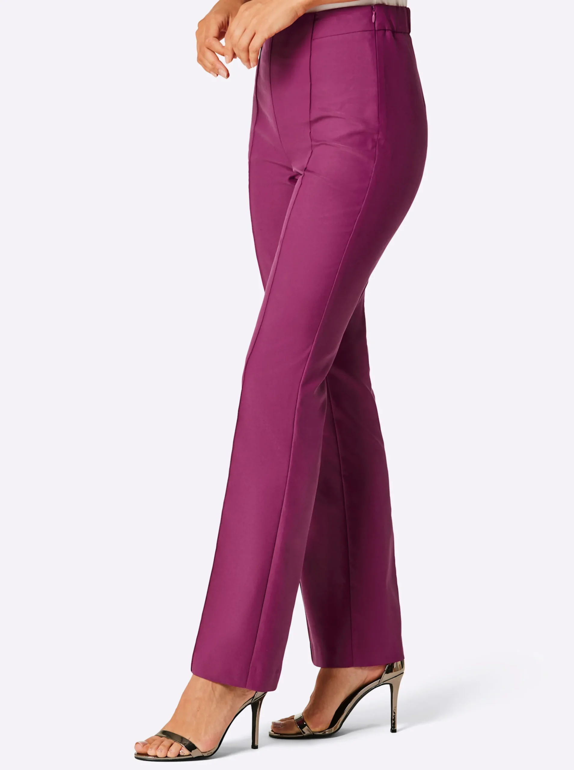 Hosen|CREATION L PREMIUM Stoffhose mit weitem Bein, Lyocell-Qualität magenta