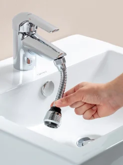 Bad-accessoires|heine home Strahlregler silberfarben-schwarz
